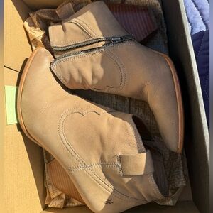 Frye Light Brown Ankle Booties